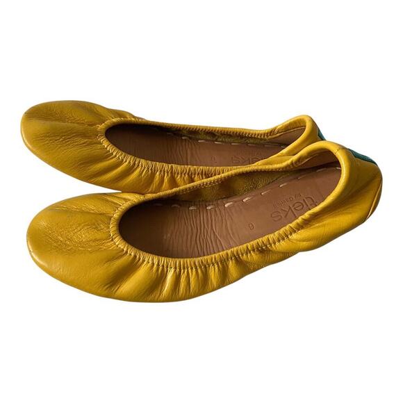 Tieks by Gavrieli  Womens US 6 Mustard Yellow Casual Comfy Ballet  Leather Flats - Picture 3 of 14